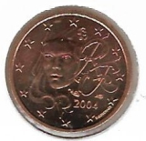  Obehová minca Francúzsko 1c 2004