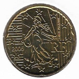  Obehová minca Francúzsko 20c 2005