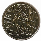  Obehová minca Francúzsko 50c 2005