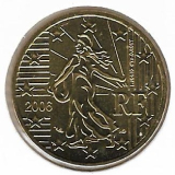  Obehová minca Francúzsko 50c 2006