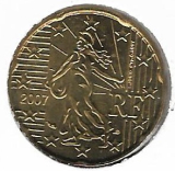  Obehová minca Francúzsko 20c 2007