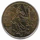  Obehová minca Francúzsko 50c 2007