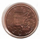  Obehová minca Francúzsko 1c 2009