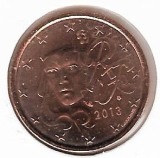  Obehová minca Francúzsko 5c 2013
