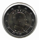 Obehová 2€ minca Monako 2011
