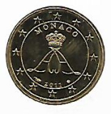 Obehová 10c minca Monako 2011