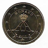 Obehová 50c minca Monako 2011