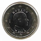 Obehová 1€ minca Monako 2011