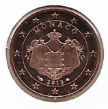 Obehová 5c minca Monako 2013