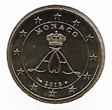 Obehová 50c minca Monako 2013