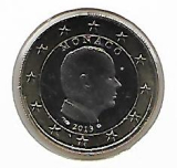 Obehová 1€ minca Monako 2013