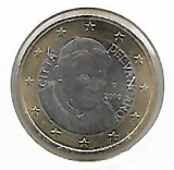 1€ Vatikán 2010