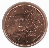  Obehová minca Francúzsko 5c 2002