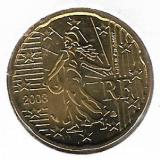  Obehová minca Francúzsko 20c 2003