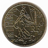  Obehová minca Francúzsko 50c 2003