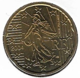  Obehová minca Francúzsko 20c 2004