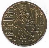  Obehová minca Francúzsko 10c 2007