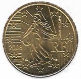  Obehová minca Francúzsko 10c 2008