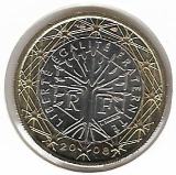  Obehová minca Francúzsko 1€ 2008
