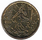  Obehová minca Francúzsko 20c 2009