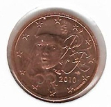  Obehová minca Francúzsko 1c 2010