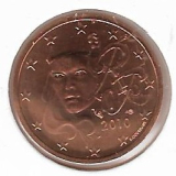  Obehová minca Francúzsko 2c 2010