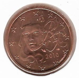  Obehová minca Francúzsko 5c 2010