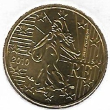 Obehová minca Francúzsko 10c 2010