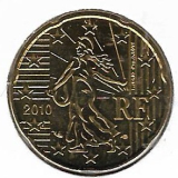  Obehová minca Francúzsko 20c 2010