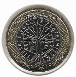  Obehová minca Francúzsko 1€ 2010
