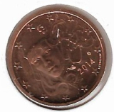  Obehová minca Francúzsko 2c 2014