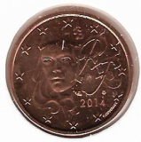  Obehová minca Francúzsko 5c 2014