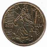  Obehová minca Francúzsko 10c 2014