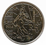  Obehová minca Francúzsko 50c 2014
