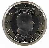 Obehová 1€ minca Monako 2014
