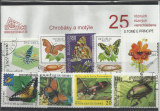 25 rôznych známok Chrobáky a motýle