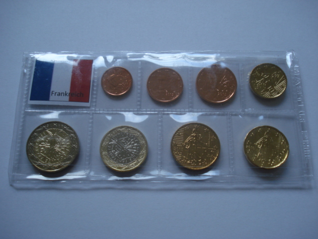 Sada obehových mincí FRANCÚZSKO 2015