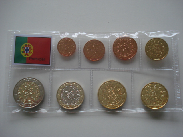 Sada obehových mincí PORTUGALSKO 2010 