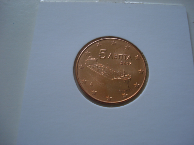  Obehová minca Grécko 5c 2007