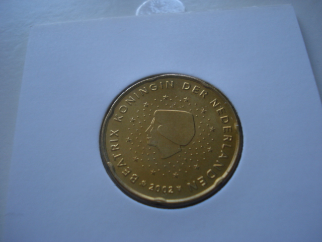  Obehová minca Holandsko 20c 2002