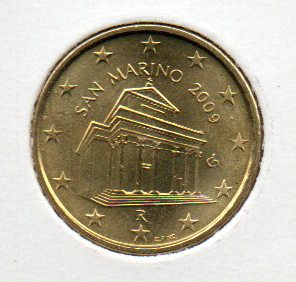 Obehová 10c minca San Maríno 2009