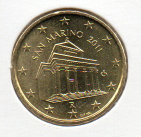 Obehová 10c minca San Maríno 2011
