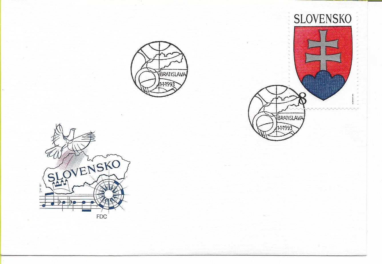 FDC Slovensko Štátny znak