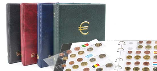 Album na euromince,modrý obal