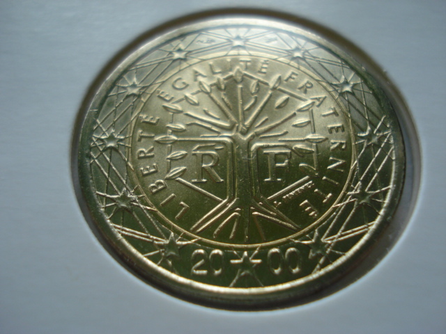  Obehová minca Francúzsko 2€ 2000