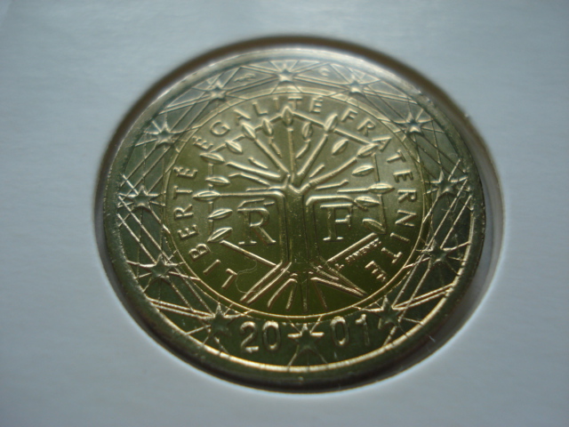  Obehová minca Francúzsko 2€ 2001