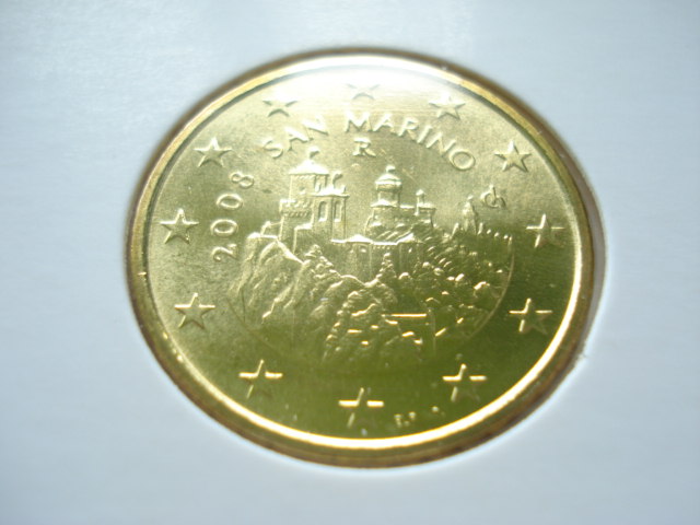 Obehová 50c minca San Maríno 2008