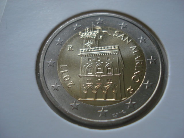 Obehová 2€ minca San Maríno 2011